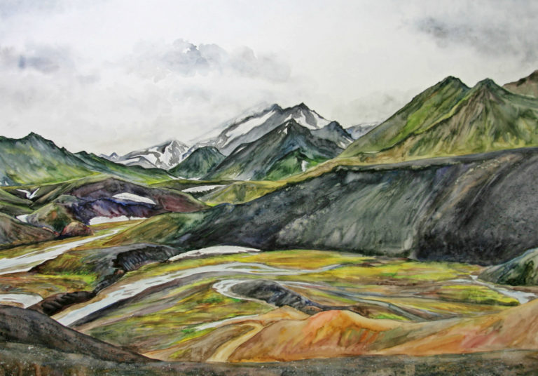 A054Р862_In the colored mountains of Landmannalaugar